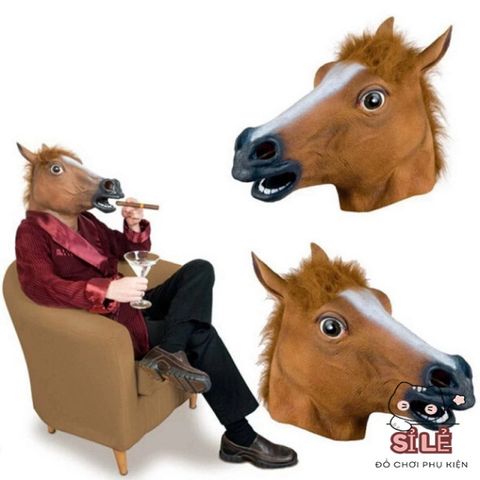 Mặt Nạ Hóa Trang Ngựa - Đạo Cụ Cosplay Silicone Độc Đáo Cho Halloween và Lễ Hội - Sản Phẩm Hoàn Hảo Cho Gia Đình
