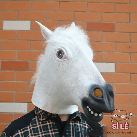 Mặt Nạ Hóa Trang Ngựa - Đạo Cụ Cosplay Silicone Độc Đáo Cho Halloween và Lễ Hội - Sản Phẩm Hoàn Hảo Cho Gia Đình