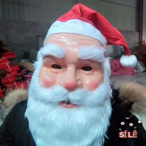 Bộ đồ cosplay Giáng sinh SHENJIN - Mũ mặt nạ 3D ông già Noel tái sử dụng cho tiệc tùng và lễ hội, quà tặng vui nhộn cho mọi người.