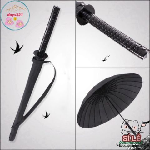 Ô Dù Che Mưa Katana - Thiết Kế Cán Kiếm Nhật Sang Trọng, 16 Nan Bền Bỉ, Chống Nắng, Phụ Kiện Thời Trang Cao Cấp