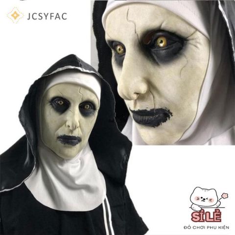 Mặt Nạ Cao Su Nữ Tu Kinh Dị Jcsyfac Valak Cosplay - Phụ Kiện Hoàn Hảo Cho Halloween và Lễ Hội Hóa Trang