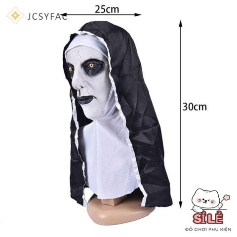 Mặt Nạ Cao Su Nữ Tu Kinh Dị Jcsyfac Valak Cosplay - Phụ Kiện Hoàn Hảo Cho Halloween và Lễ Hội Hóa Trang