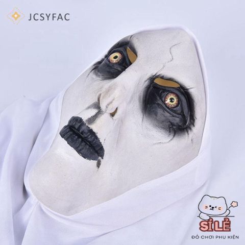 Mặt Nạ Cao Su Nữ Tu Kinh Dị Jcsyfac Valak Cosplay - Phụ Kiện Hoàn Hảo Cho Halloween và Lễ Hội Hóa Trang