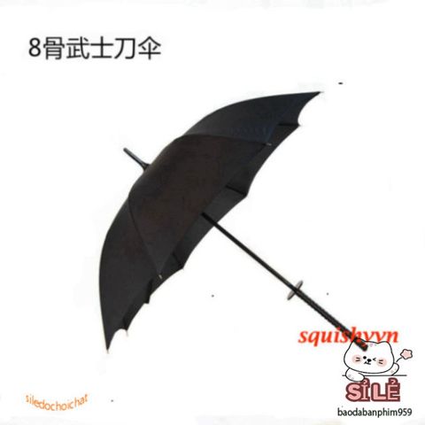 Ô Dù Katana Cán Kiếm Nhật - Ô Che Nắng, Che Mưa Siêu Bền 16 Nan Màu Đen, Phụ Kiện Độc Đáo Dành Cho Tín Đồ Văn Hóa Nhật Bản