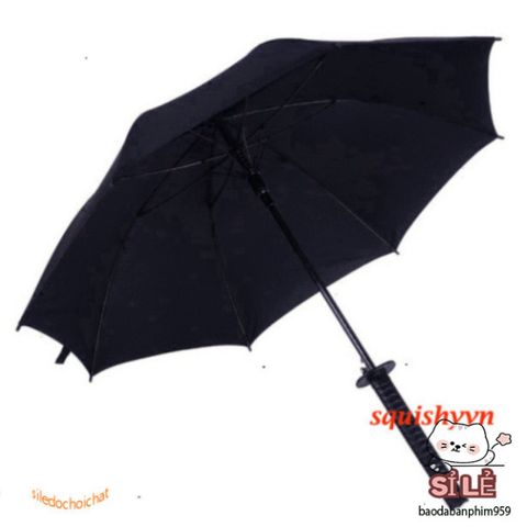 Ô Dù Katana Cán Kiếm Nhật - Ô Che Nắng, Che Mưa Siêu Bền 16 Nan Màu Đen, Phụ Kiện Độc Đáo Dành Cho Tín Đồ Văn Hóa Nhật Bản