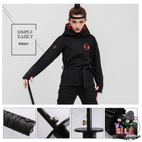 Ô Che Nắng Kiểu Nhật 24 Lá - Thiết Kế Cán Katana Sang Trọng, Kèm Túi Vải Tiện Lợi Cho Mưa Nắng