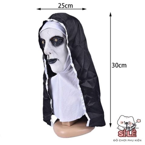 Mặt Nạ Cao Su Valak Nữ Tu Kinh Dị - Khăn Trùm Đầu Halloween Độc Đáo, Thân Thiện Môi Trường, Phù Hợp Mọi Đối Tượng