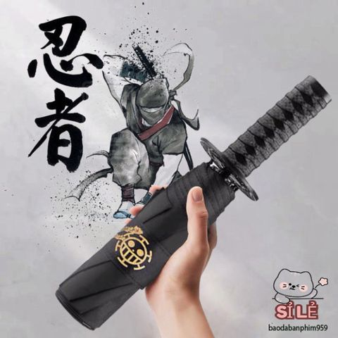 Ô Dù Che Mưa Katana Thiết Kế Cán Kiếm Nhật, 8 Nan Bền, Chống Nắng Mưa - Phụ Kiện Thời Trang Độc Đáo