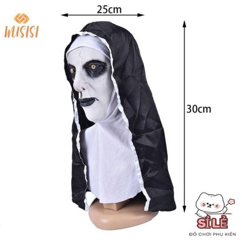 Mặt Nạ Cao Su Valak Kinh Dị - Phụ Kiện Halloween Chất Lượng Cao, An Toàn, Phù Hợp Mọi Lứa Tuổi