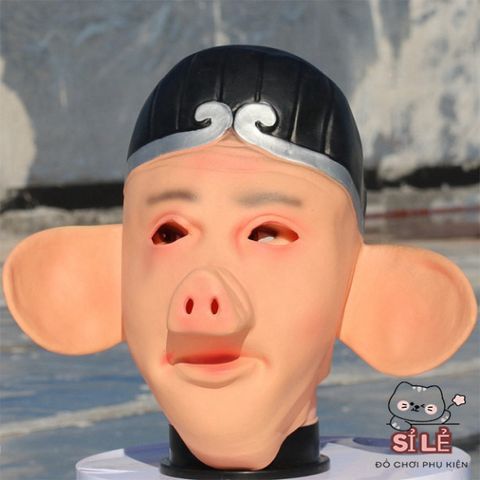 Mặt Nạ Cao Cấp Chu Bát Giới Đen - Đạo Cụ Hóa Trang Halloween, Trung Thu, Chụp Hình TikTok, Sự Kiện Đặc Biệt
