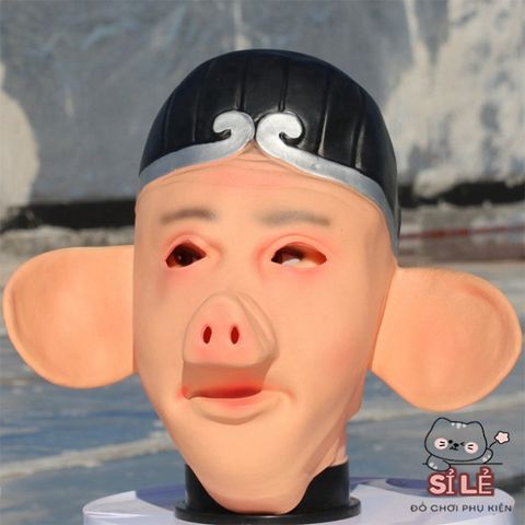 Mặt Nạ Cao Cấp Chu Bát Giới Đen - Đạo Cụ Hóa Trang Halloween, Trung Thu, Chụp Hình TikTok, Sự Kiện Đặc Biệt