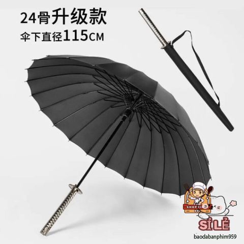 Ô Dù KATANA Samurai - Ô Che Mưa Cán Giả Kiếm Nhật Chất Lượng Cao, Thiết Kế Độc Đáo, Bảo Vệ UV 50+ Thời Trang.