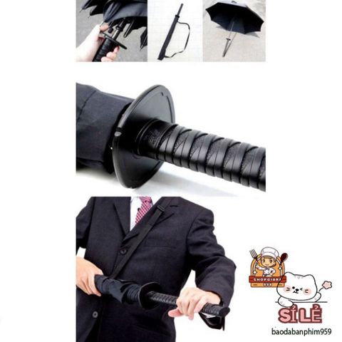 Ô Dù KATANA Samurai - Ô Che Mưa Cán Giả Kiếm Nhật Chất Lượng Cao, Thiết Kế Độc Đáo, Bảo Vệ UV 50+ Thời Trang.