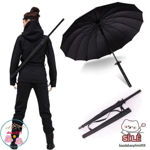 Ô Dù KATANA Cán Kiếm Nhật Chính Hãng - Ô Che Mưa Độc Đáo - Chất Liệu Polyester Cao Cấp và Thiết Kế Ấn Tượng