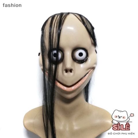 Mặt Nạ Halloween Kinh Dị - Mái Tóc Dài Mo Mo Độc Đáo, Phụ Kiện Hoá Trang Thú Vị Cho Tiệc Tùng và Sự Kiện Halloween