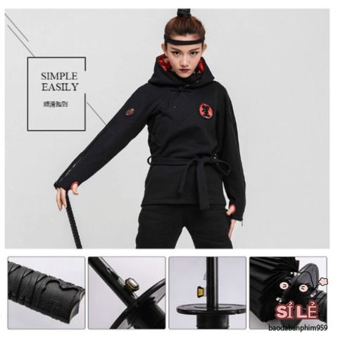 Ô Che Nắng Kiểu Kiếm Nhật Katana 24 Nan - Phụ Kiện Thời Trang Chống Nắng và Mưa, Kèm Túi Đựng Tiện Lợi