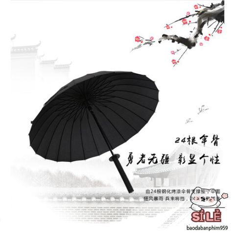 Ô Che Nắng Kiểu Kiếm Nhật Katana 24 Nan - Phụ Kiện Thời Trang Chống Nắng và Mưa, Kèm Túi Đựng Tiện Lợi