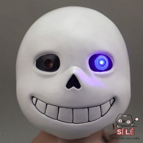 Mặt Nạ Đầu Mắt Xanh Undertale Sans - Mặt Nạ Cá Hacker Độc Đáo Cho Halloween & Sự Kiện Hóa Trang