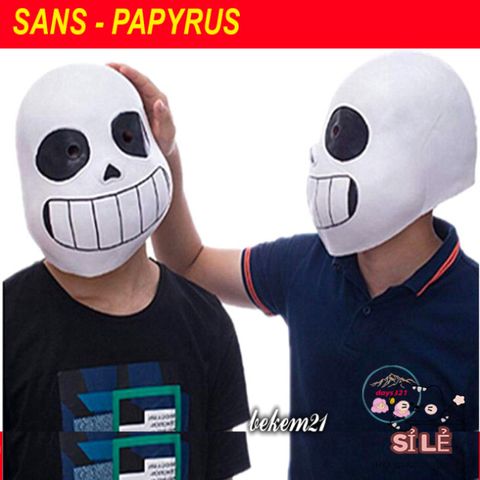 Mặt Nạ Đầu Mắt Xanh Undertale Sans - Mặt Nạ Cá Hacker Độc Đáo Cho Halloween & Sự Kiện Hóa Trang
