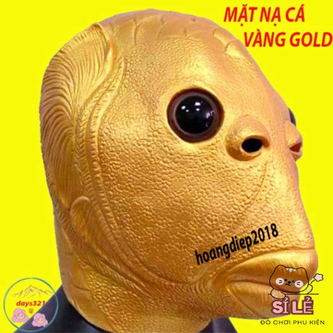 Mặt Nạ Cá Vàng GOLD Dành Cho Người Lớn - Phụ Kiện Hóa Trang Halloween Chất Liệu Latex An Toàn, Lấy Cảm Hứng Từ Cosplay