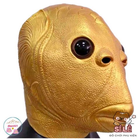 Mặt Nạ Cá Vàng GOLD Dành Cho Người Lớn - Phụ Kiện Hóa Trang Halloween Chất Liệu Latex An Toàn, Lấy Cảm Hứng Từ Cosplay