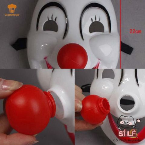 Đầm Dự Tiệc Halloween Ngộ Nghĩnh Chú Hề Mặt Nạ Mũi Đỏ Siêu Đáng Yêu | Thời Trang Lễ Hội và Biểu Diễn