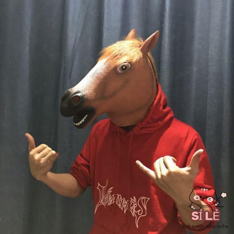 Mặt nạ ngựa BoJack Horseman - Phụ kiện hóa trang Halloween độc đáo cho nam nữ - Đạo cụ cosplay vui nhộn và ấn tượng