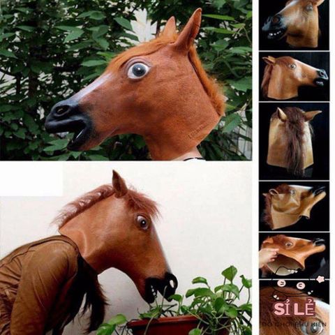 Mặt nạ ngựa BoJack Horseman - Phụ kiện hóa trang Halloween độc đáo cho nam nữ - Đạo cụ cosplay vui nhộn và ấn tượng