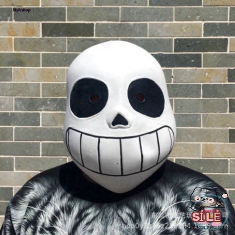 Mặt Nạ Hóa Trang Undertale Sans Đầu Mắt Xanh - Latex An Toàn Cho Cosplay Halloween, Sự Kiện & Video Trực Tuyến