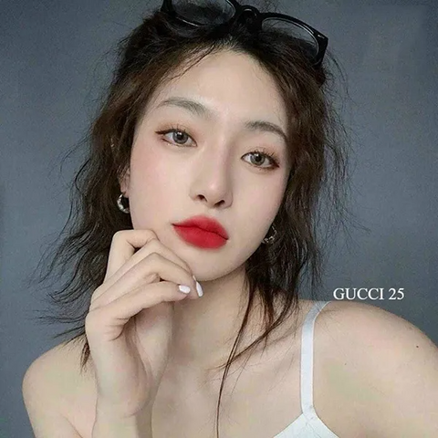 Son Gucci Limited 25 Goldie Red - Son Môi Đỏ Tươi Cao Cấp Chính Hãng, Thiết Kế Sang Trọng, Lên Màu Chất Nghệ Thuật