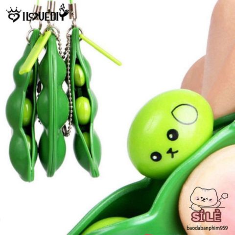 Móc Khóa Đậu Hà Lan Ngộ Nghĩnh - Phụ Kiện Dễ Thương Cho Túi Xách, Đồ Chơi Giải Trí Thú Vị, Quà Tặng Thú Vị Từ ILOVEDIY