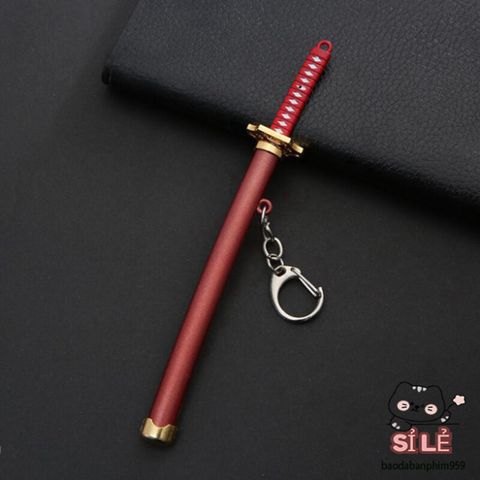 Móc Khóa Mặt Dây Chuyền Cool One Piece Zoro Ba Thanh Kiếm Vũ Khí Mô Hình Ngoại Vi Phụ Kiện Thời Trang