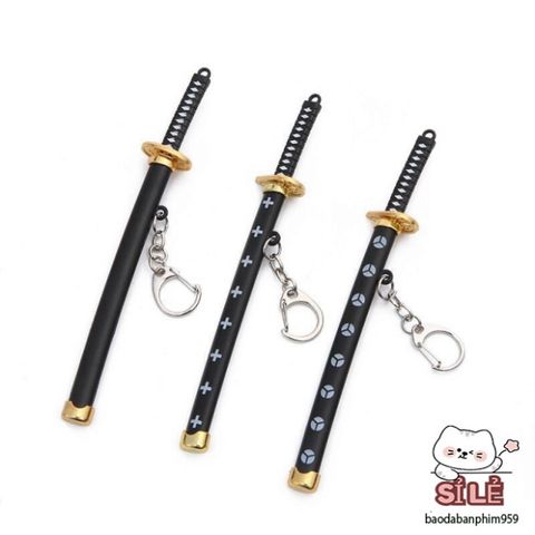 Móc Khóa Mặt Dây Chuyền Cool One Piece Zoro Ba Thanh Kiếm Vũ Khí Mô Hình Ngoại Vi Phụ Kiện Thời Trang