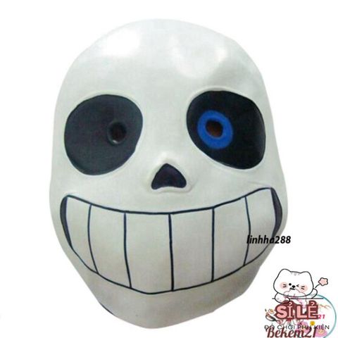 Mặt Nạ Cosplay Papyrus Legend Of The Sans - Phụ Kiện Halloween Cao Su Chất Lượng - Mắt Xanh & Mắt Đen