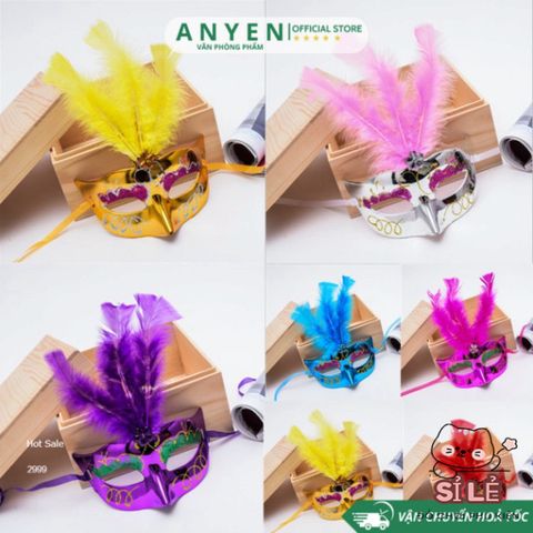 Mặt Nạ Hóa Trang Halloween Nửa Mặt Hình Bướm - Phụ Kiện Thời Trang Độc Đáo Nhiều Màu Sắc Cho Tiệc Hóa Trang