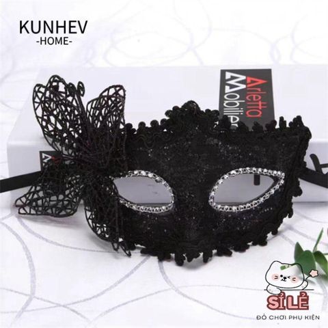Mặt Nạ Dự Tiệc Hóa Trang KUNHEV Nửa Mặt Hình Bướm Sang Trọng - Phụ Kiện Dạ Hội Halloween, Tiệc Sinh Nhật, Mardi Gras