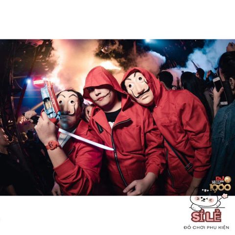 Bộ Trang Phục Hóa Trang Money Heist Đỏ - Cosplay Mặt Nạ Dành Cho Halloween và Sự Kiện Nghệ Thuật, Chất Liệu Cotton Thoáng Khí