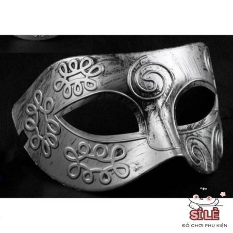 Mặt nạ hóa trang Halloween cổ điển cho nam, nửa mặt độc đáo, phụ kiện tiệc Halloween ấn tượng và khác biệt.