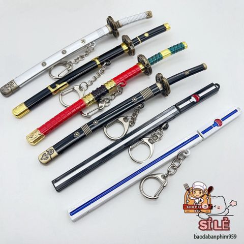 Móc Khóa Mini Samurai One Piece - Phụ Kiện Anime Kiếm Nhật Bản Bằng Thép Titan Chất Lượng Cao - Quà Tặng Độc Đáo