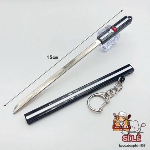 Móc Khóa Mini Samurai One Piece - Phụ Kiện Anime Kiếm Nhật Bản Bằng Thép Titan Chất Lượng Cao - Quà Tặng Độc Đáo