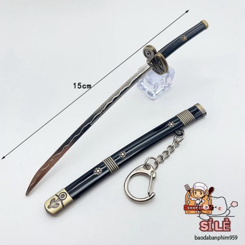 Móc Khóa Mini Samurai One Piece - Phụ Kiện Anime Kiếm Nhật Bản Bằng Thép Titan Chất Lượng Cao - Quà Tặng Độc Đáo
