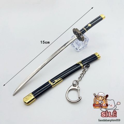 Móc Khóa Mini Samurai One Piece - Phụ Kiện Anime Kiếm Nhật Bản Bằng Thép Titan Chất Lượng Cao - Quà Tặng Độc Đáo