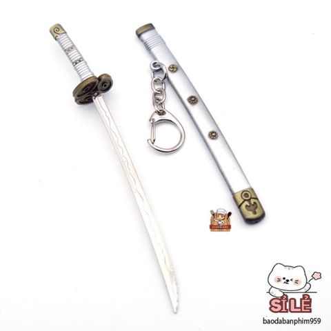 Móc Khóa Mini Samurai One Piece - Phụ Kiện Anime Kiếm Nhật Bản Bằng Thép Titan Chất Lượng Cao - Quà Tặng Độc Đáo