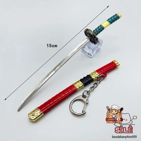 Móc Khóa Mini Samurai One Piece - Phụ Kiện Anime Kiếm Nhật Bản Bằng Thép Titan Chất Lượng Cao - Quà Tặng Độc Đáo