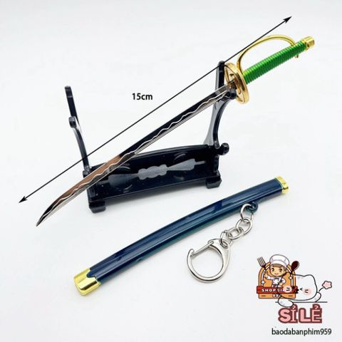 Móc Khóa Mini Samurai One Piece - Phụ Kiện Anime Kiếm Nhật Bản Bằng Thép Titan Chất Lượng Cao - Quà Tặng Độc Đáo