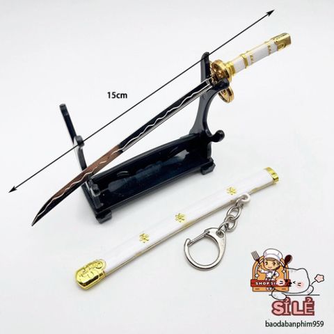 Móc Khóa Mini Samurai One Piece - Phụ Kiện Anime Kiếm Nhật Bản Bằng Thép Titan Chất Lượng Cao - Quà Tặng Độc Đáo
