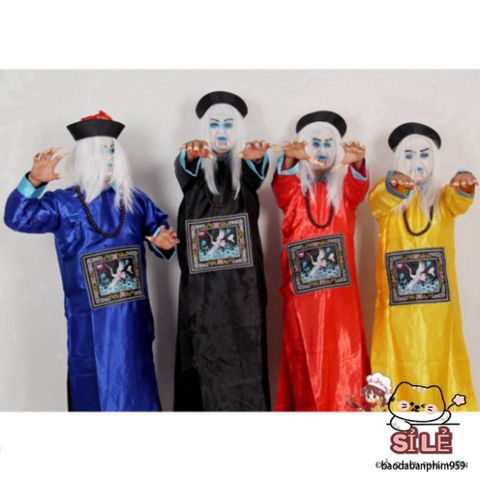Bộ Trang Phục Hóa Trang Ma Cương Thi Halloween - 3 Màu Độc Đáo, Thẩm Phán Đầy Huyền Bí Cho Tiệc Hóa Trang