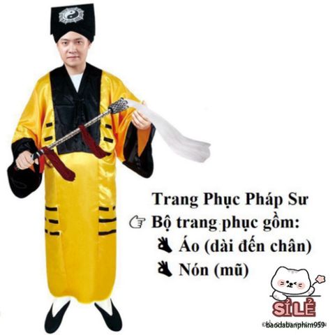 Bộ Trang Phục Hóa Trang Halloween Cương Thi Hắc Bạch và Diêm Vương Pháp Sư Dành Cho Người Lớn - Độc Đáo, Bí Ẩn và Quyến Rũ