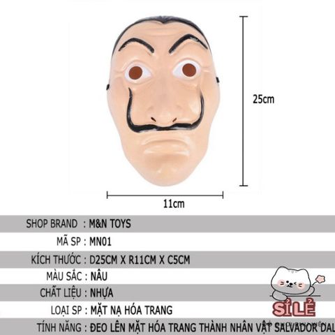Mặt Nạ Hóa Trang Salvador Dali La Casa De Papel - Phụ Kiện Halloween Độc Đáo Cho Tiệc Tùng và Lễ Hội