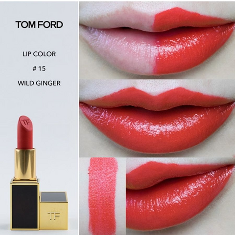 Son Lì Tom Ford Lip Color 15 Wild Ginger - Màu Cam Đỏ Chính Hãng, Đẳng Cấp, Dưỡng Ẩm, Lên Màu Tốt, Thích Hợp Mọi Tông Da